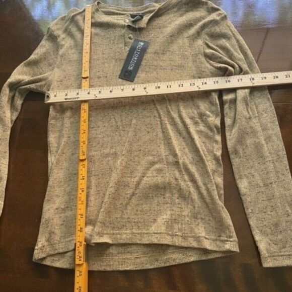 Distortion Boy's Khaki Long‎ Sleeve Crew Neck Thermal T-Shirt Cotton Size 10 New - Picture 6 of 11
